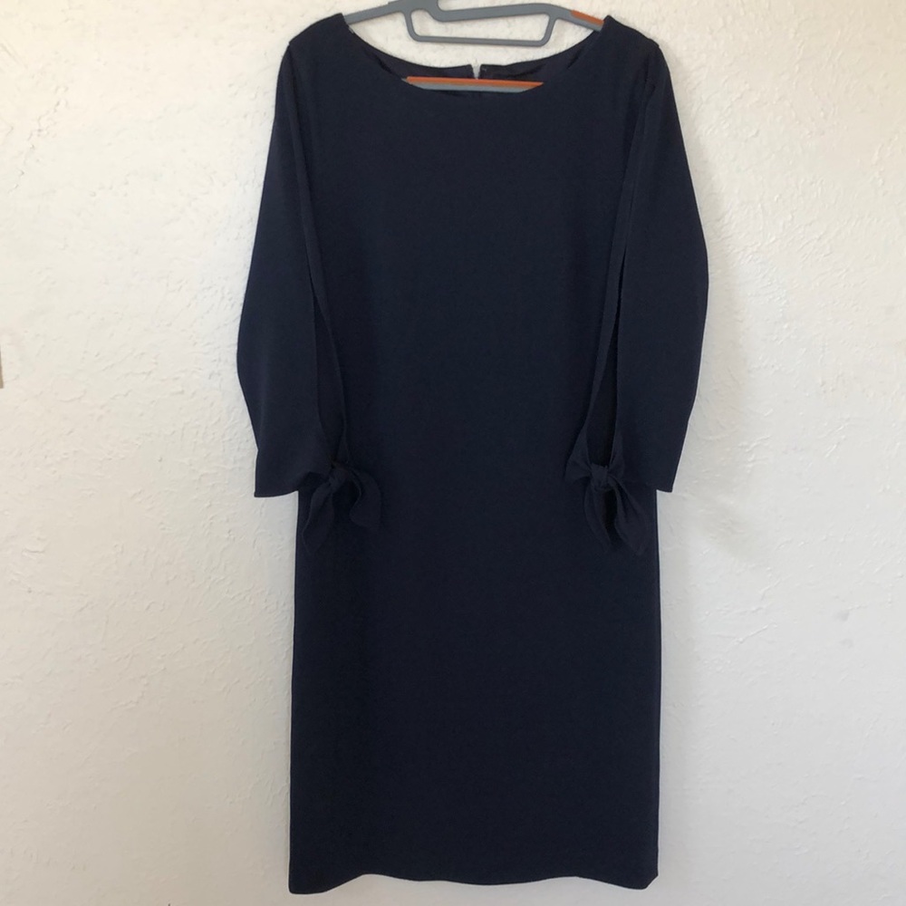 Alex Marie navy dress with arm cutouts